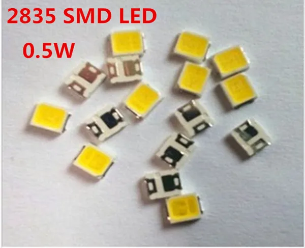 

100PCS 2835 SMD LED Chip 0.5W 50-55LM Cool Warm White Ultra Bright Surface Mount LED Chip Light Emitting Diode Lamp