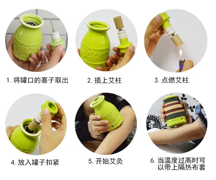 Керамическая банка для прогревания горшков жестяная чашка моксы скраппинга