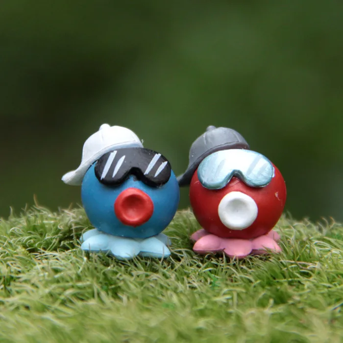 Новинка 3 см 2 шт./лот влюбленные осьминога микроскопический бонсай маленький