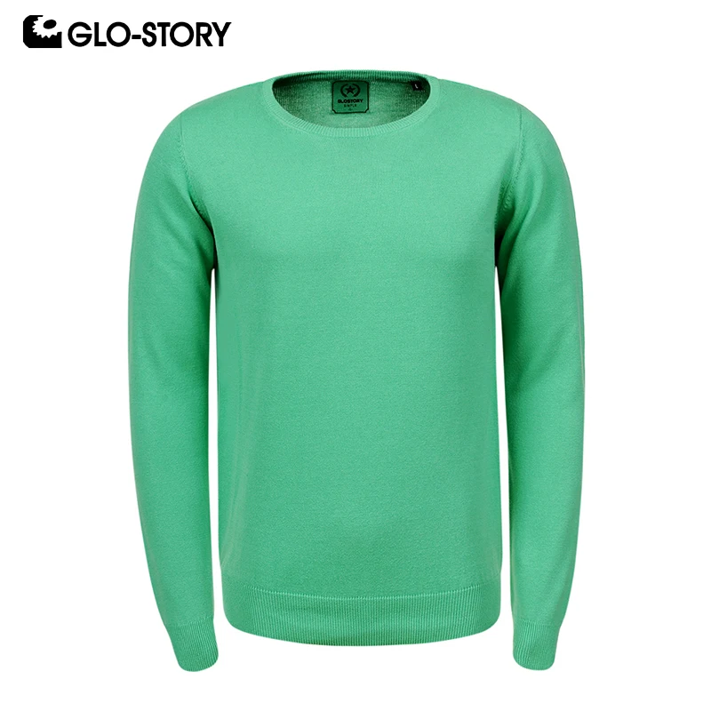 GLO STORY мужской однотонный пуловер с круглым вырезом свитера MMY 7213 2019|Джемперы| |