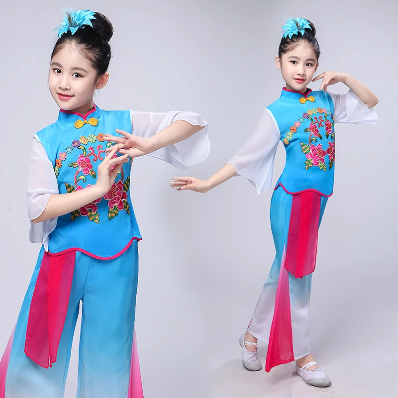 Детский Классический зонтик Hanfu в китайском стиле для девочек Танцевальная