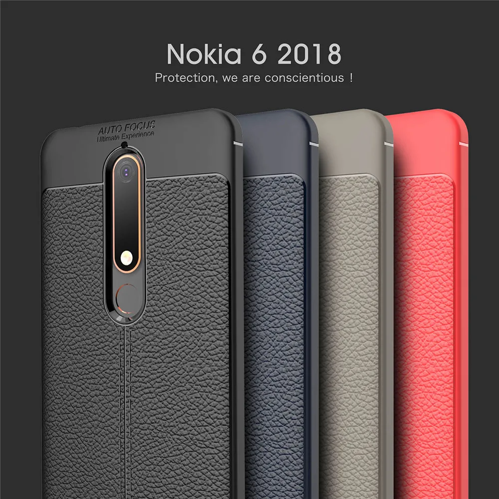 Lenuo чехол для Nokia 6 2018 взрывозащищенные ТПУ мягкий мобильный телефон (2018) dermatoglyph