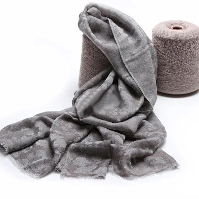 100% кашемировый шарф женский серый леопард Пашмина очень тонкая натуральная