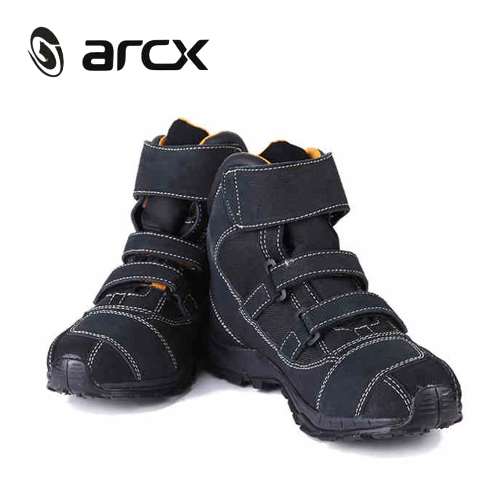 ARCX мотоциклетные сапоги для верховой езды из натуральной коровьей замши Водонепроницаемый Уличные мото мотоцикл Chopper Cruiser Touring обувь для верховой езды