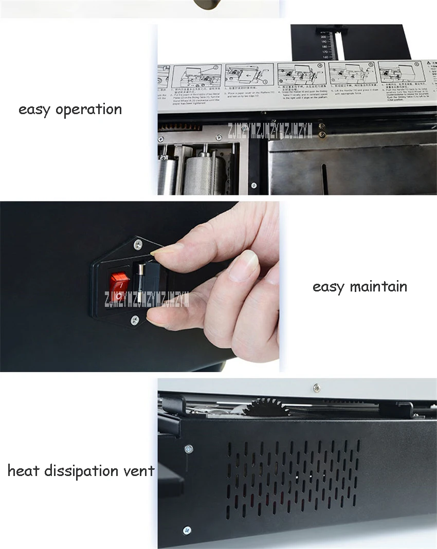 GD-460A перфорированная настольная клеевая переплётная машина Bid документ термоплавкая переплётная машина бумага Беспроводная переплётная машина 220-240 В