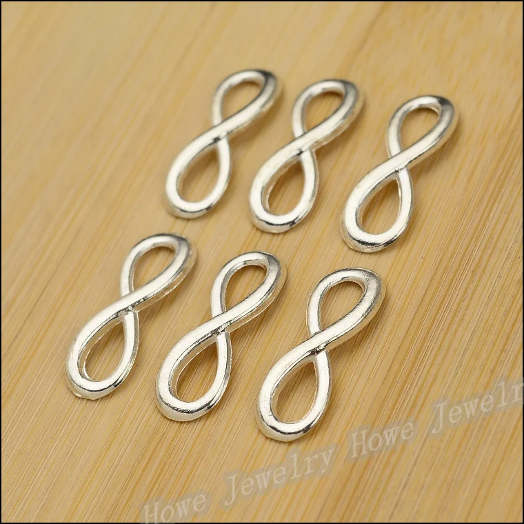 40 шт. качественный кулон с коннектором Digital8 из серебра очаровательное женское