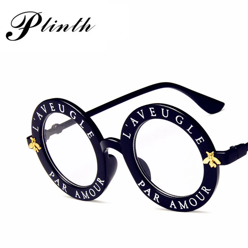 PLINTH L'AVEUGLE PAR AMOUR Круглые Солнцезащитные очки для женщин и мужчин черная розовая