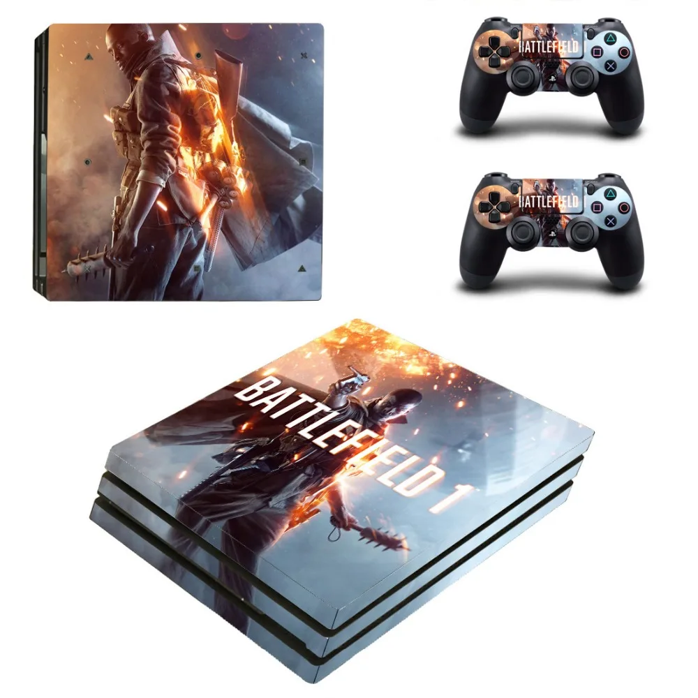 Battlefield 1 PS4 PRO наклейки для кожи Play station 4 Pro пульт управления защитный чехол