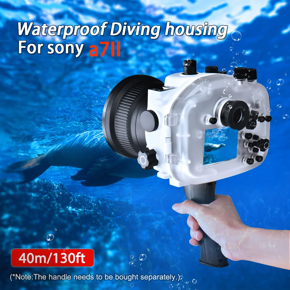 Seafrogs 40 м/130ft подводный Водонепроницаемый Корпус чехол для sony A7 II A7R A7S Поддержка 28 70