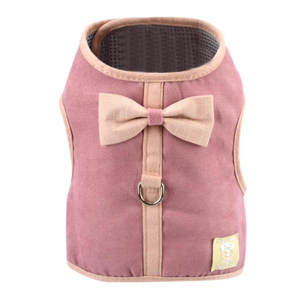 1set Pet Cat Dog Puppy Soft Durable harmless Corduroy Mesh Vest Leash Chest Straps Belt Adjustable accessories | Дом и сад