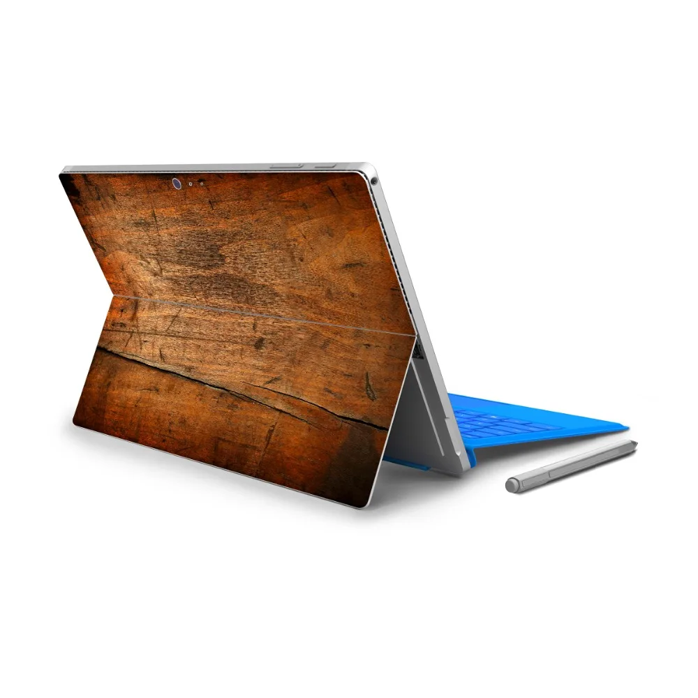 GOOYIYO-для Micro Surface Pro 5 виниловая задняя большая наклейка планшет наклейка деревянная текстура кожи чехол с логотипом вырезанный и подарок