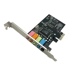 Звуковая карта PCI-E, звуковой интерфейс, 5 портов, PCI Express, 5,1 каналов, стерео, объемный звук, карта 3,5 мм, адаптер звуковой карты для компьютера