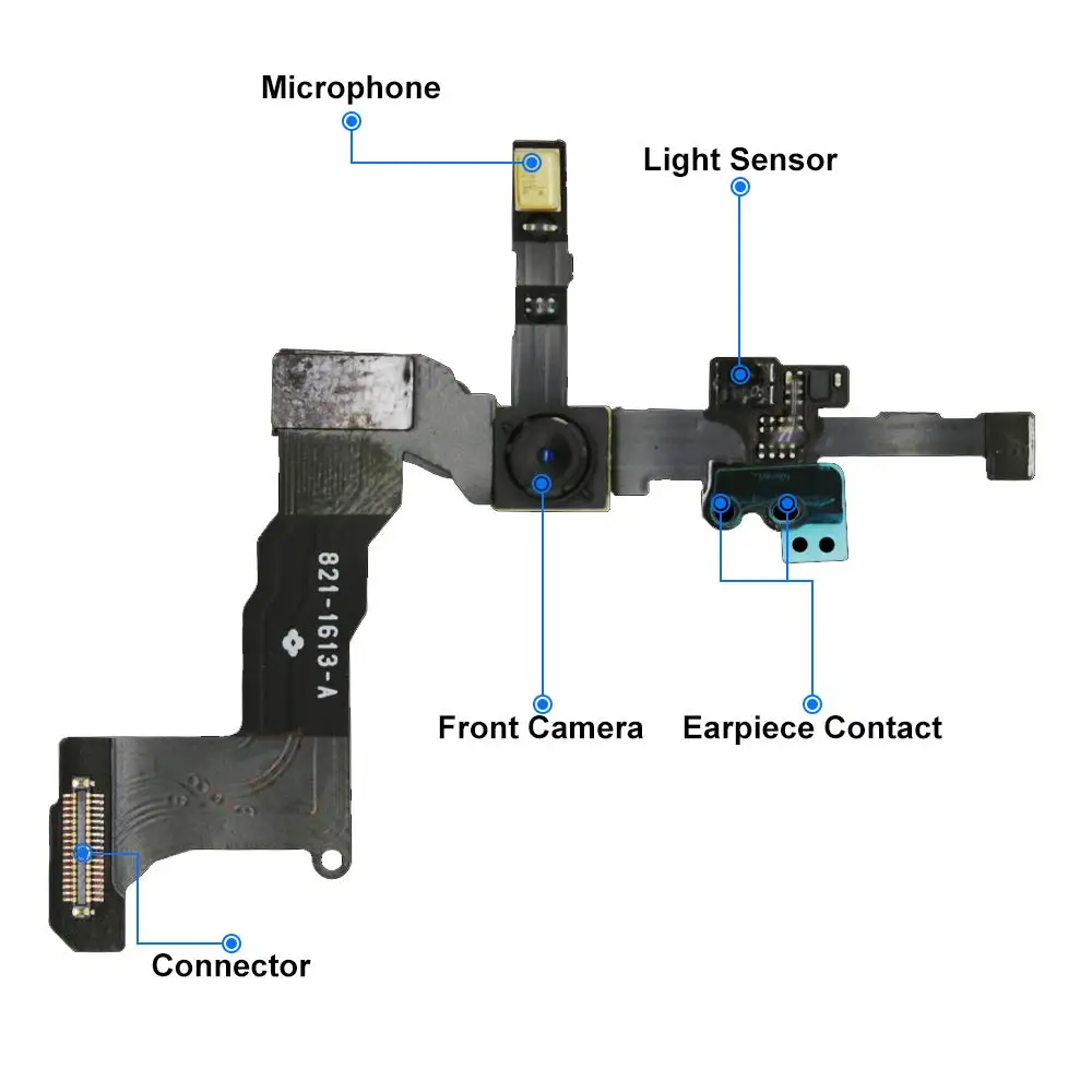 Для iPhone 5 5c 5S 1 2 MP фронтальная камера модуль датчик приближения + микрофон гибкий