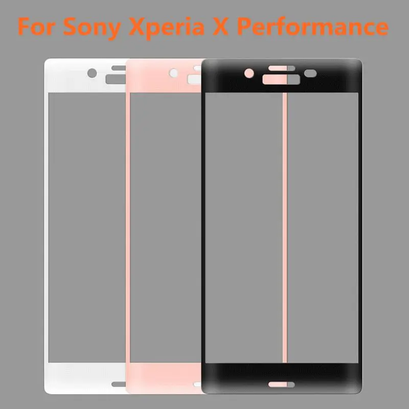 Full Cover Curved Tempered Glass For Sony Xperia X Performance Screen Protector protective film F8131 F8132 glass | Мобильные