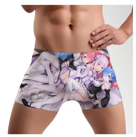Re: Zero Hajimeru Isekai Seikatsu Ram Rem мужские трусы, мужское нижнее белье, начиная жизнь в другом мире, боксеры, трусы - Цвет: style18