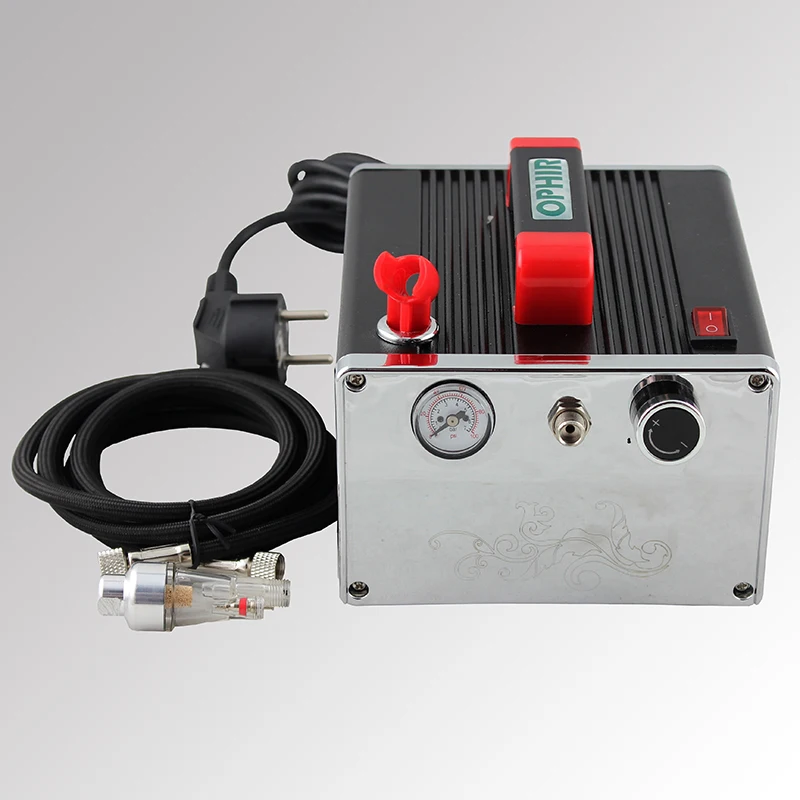 Набор Аэрограф OPHIR с 3 наконечниками профессиональным компрессором для украшения