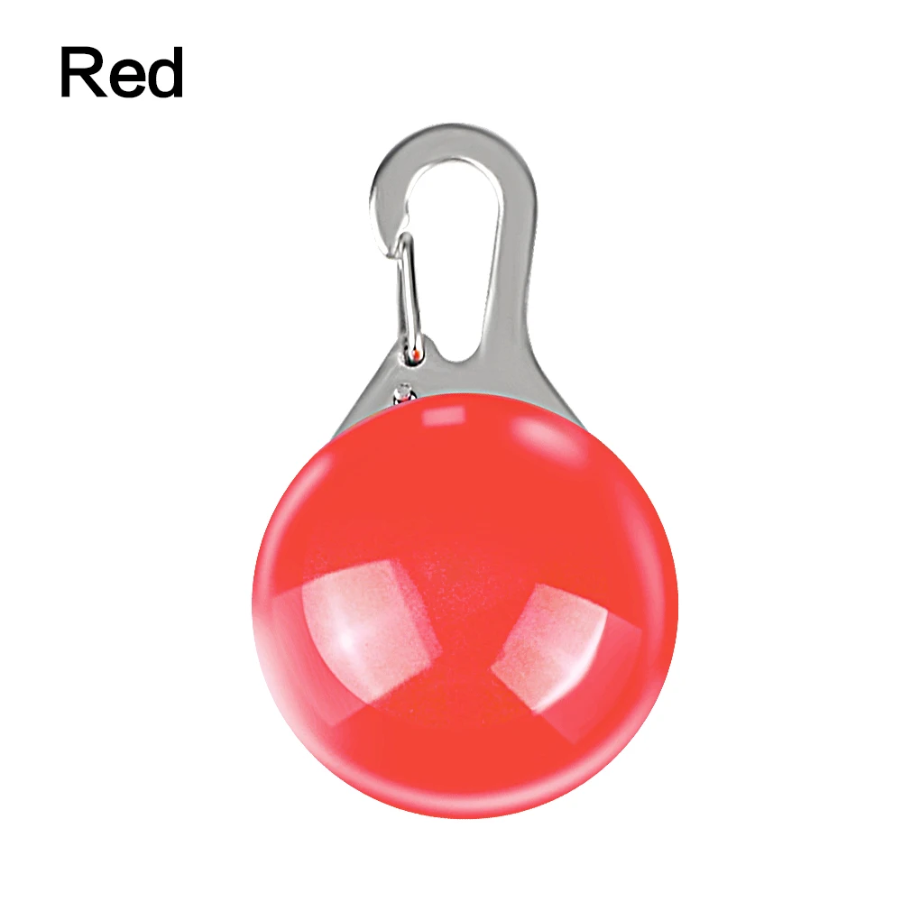 Red Pet безопасности светодиодный ночной Светильник светящиеся ошейники для собак и кошек кулон мигающий ведет Ожерелье «лампа» ПЭТ индикатор светильник в темное время суток украшения - Цвет: Red