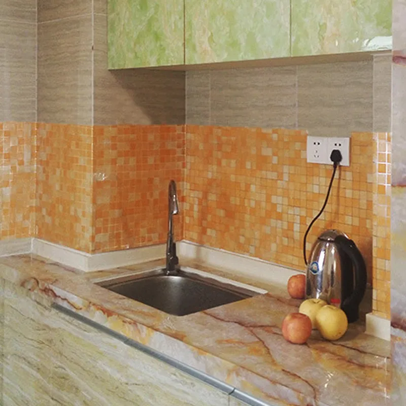 Bathroom Wall Stickers 3D PVC Mosaic Wallpaper Self Adhesive Kitchen Waterproof Tile Home Room Decoration | Обустройство дома