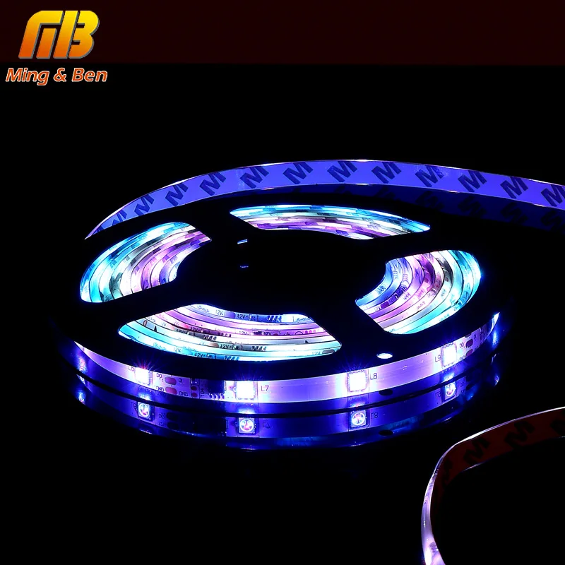 [MingBen] 5 м светодиодные ленты Smart Auto Сменные RGB DC 12 В в SMD 5050 полный цвет Pixel IC цифровой
