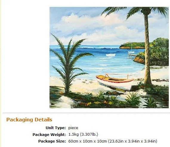 Free Shipping Modern Wall Art Seascape Oil Painting512 | Дом и сад