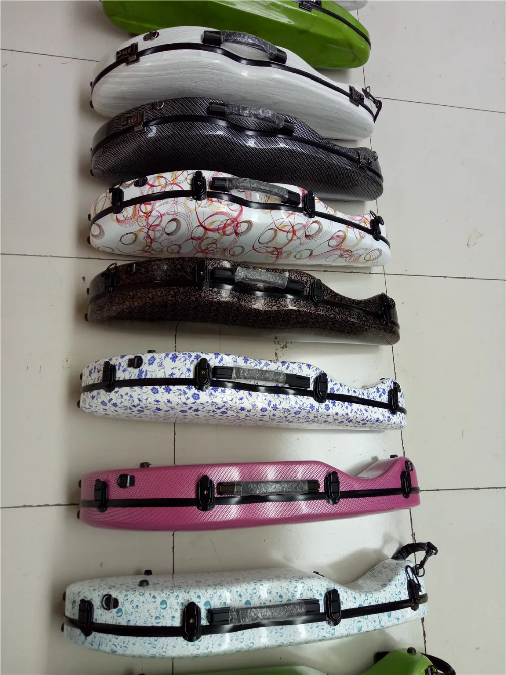 Чехол из 4/4 стекловолокна для скрипки желтого белого черного синего красного