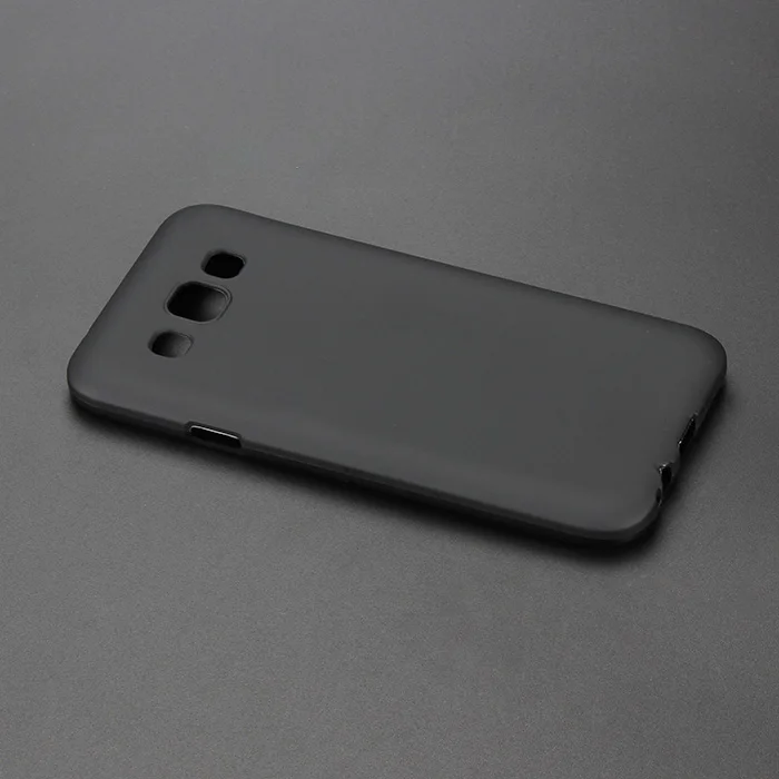 Черный гелевый ТПУ Тонкий Мягкий противоударный чехол-накладка для Samsung Galaxy E5 E500