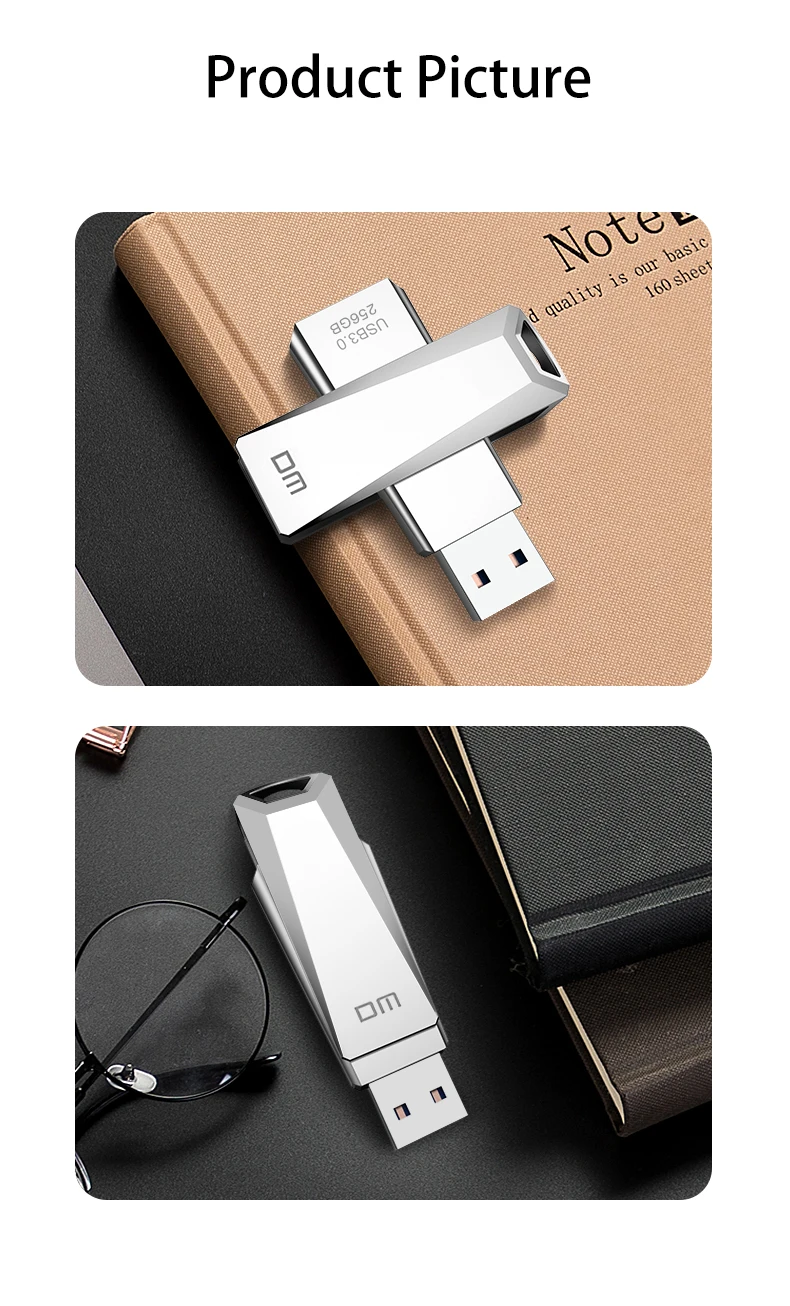DM PD112 металлический 16 ГБ 32 ГБ 64 Гб 128 ГБ 256 ГБ Высокоскоростной USB 3,0 портативный накопитель флеш-накопитель U диск