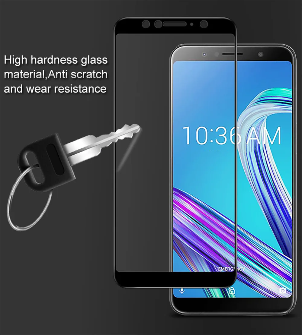 Imak Zenfone Max Pro стеклянная пленка полное покрытие закаленное стекло для Asus M1 ZB601KL ZB602KL