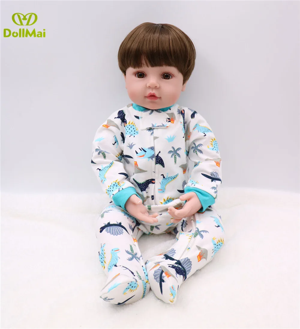 DollMai силиконовая кукла Reborn игрушки 24 дюйма 60 см Виниловая bo Baby Bebes reborn alive bonecas