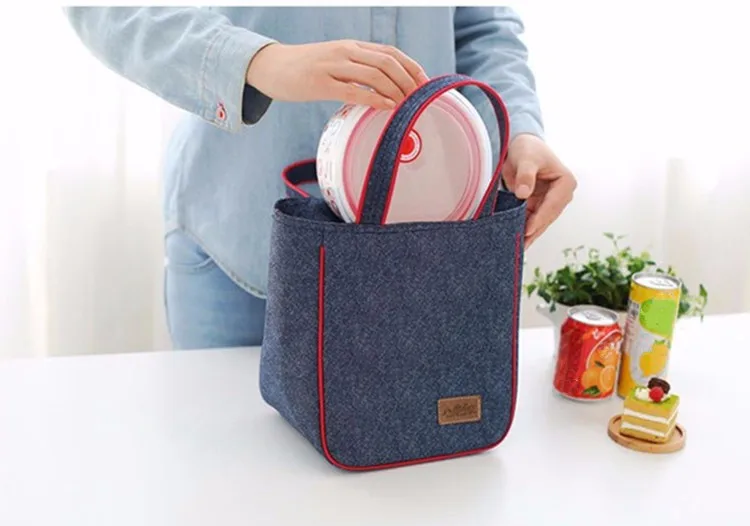 Джинсовая сумка для ланча малыш Bento Box изолированный пакет напиток для пикника еда термальность заморозка для льда аксессуары для отдыха сумка органайзер вещи