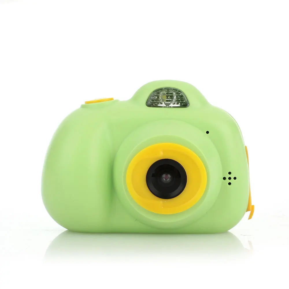 green Игровая камера, детская компактная камера s, видео камера, детские игрушки, камера 2 дюйма, поддержка TF карты 720 P, детская фото с рисунком - Цвет: green