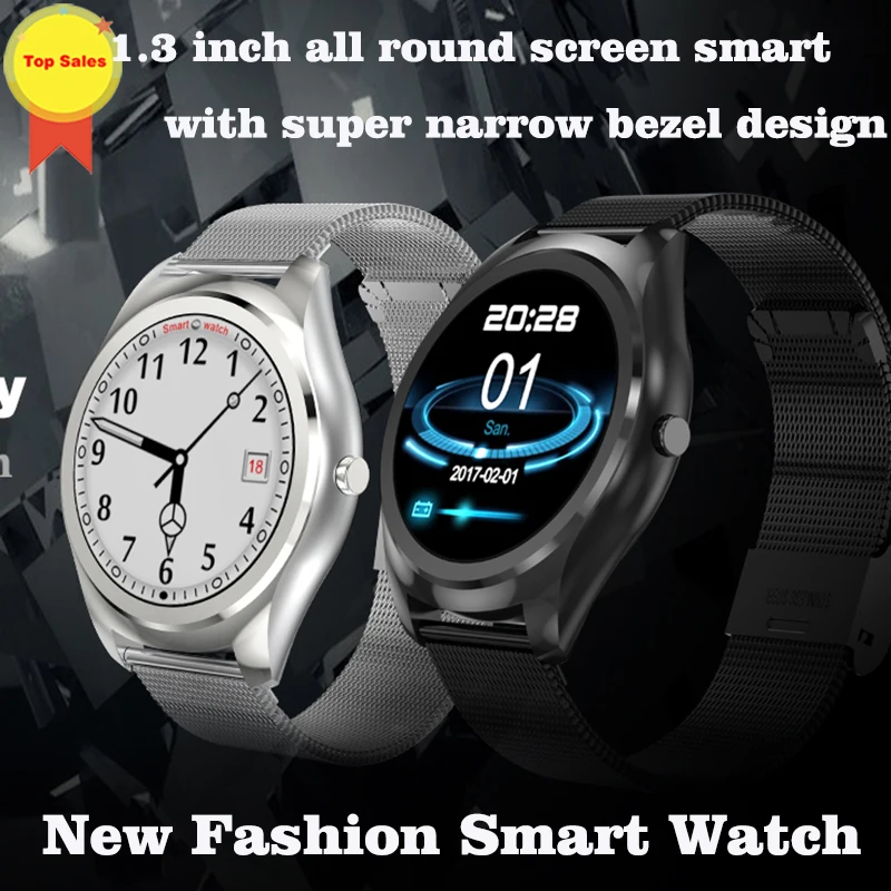 

2019 fashion Smart Watch 1.3 Inch MTK2502C HD Slim Bluetooth Smartwatch IP67 Heart Rate Monitor Fitness Tracker For Android IOS