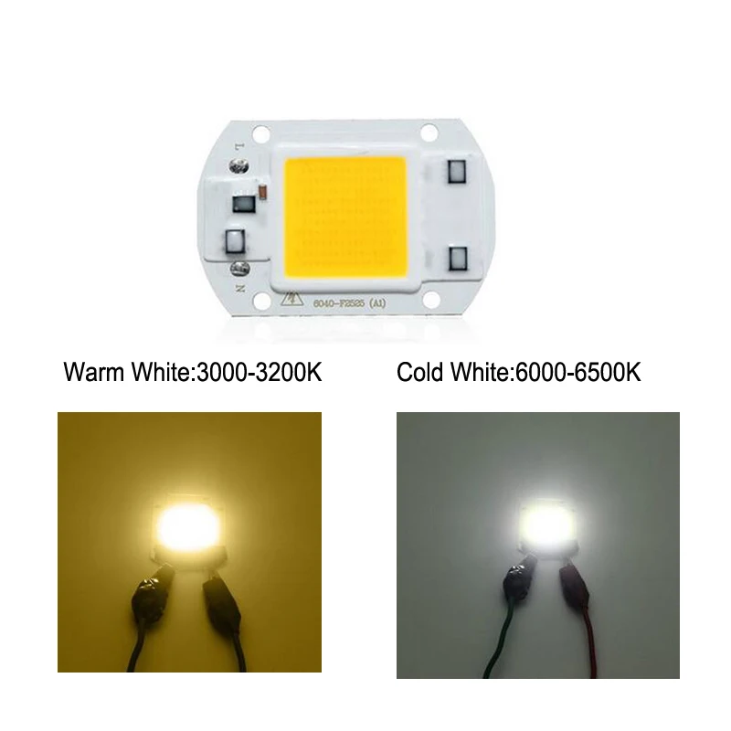 5 шт./лот COB светодиодный чип 30 Вт 220 В SMD лампа с умным IC для DIY прожектор | Лампы и