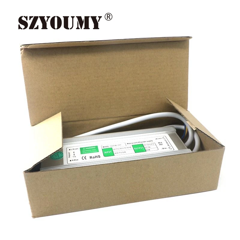 

SZYOUMY Sale 8PCS DC 12V 60W IP67 Waterproof Electronic LED Driver Outdoor Use Power Supply Led Strip Transformers Adapter
