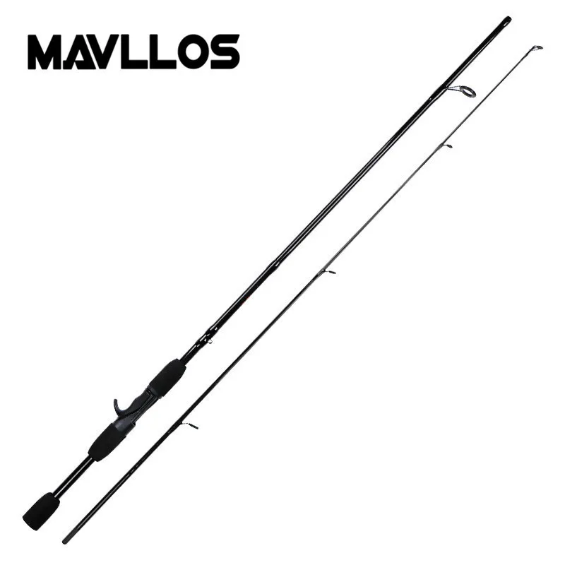 Небесно-голубой Mavllos M Tip литье спиннинговое удилище 1,8 м 2 секции вес приманки 3,5-20 г портативное быстрое действие углеродное рыболовное удилище - Цвет: Небесно-голубой