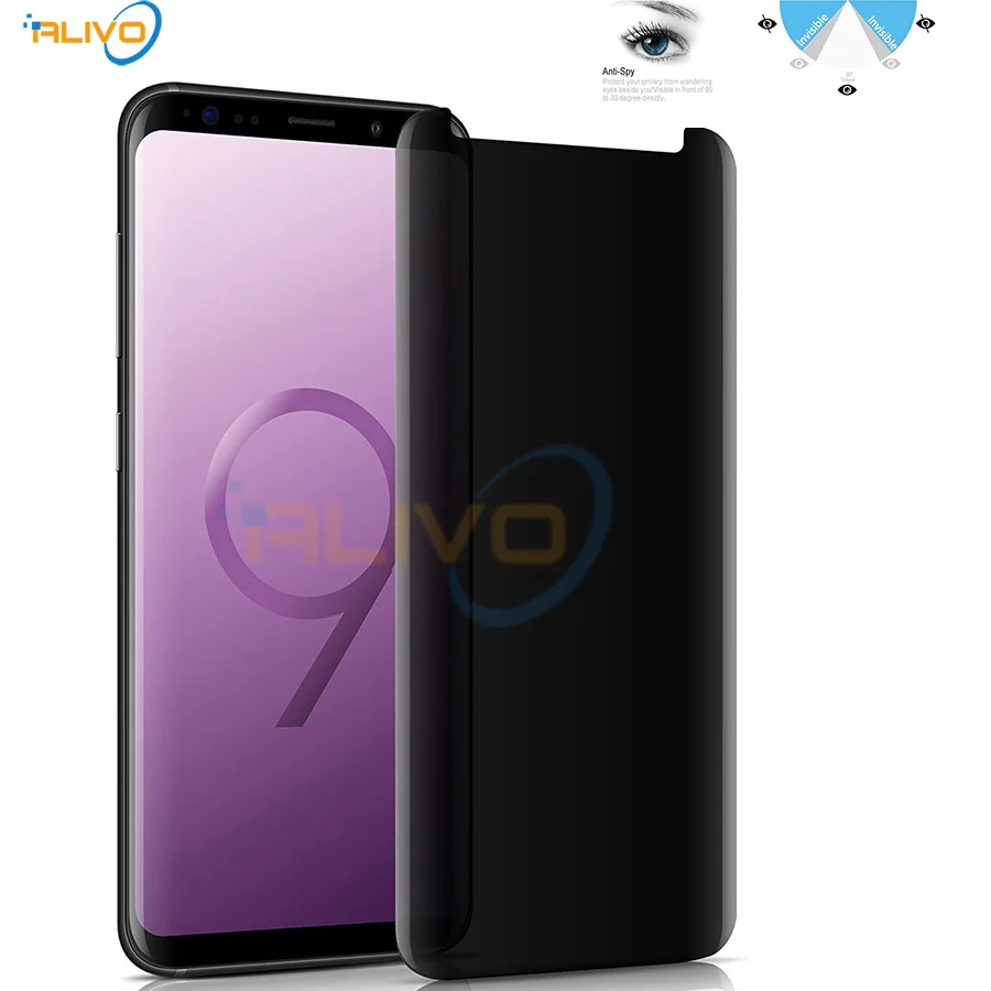 Для Note 9 Премиум Настоящее Закаленное стекло конфиденциальность анти шпионская