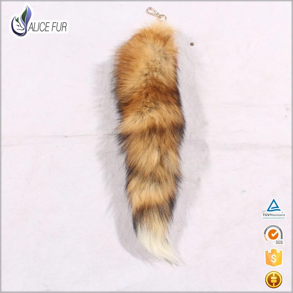 Alice Fur 100% оригинальная реальная красная фотография длина 45 см|keychain red|keychain tailkeychain