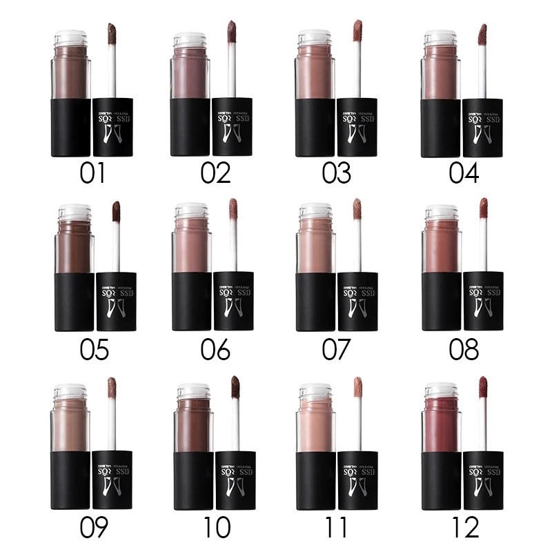 Жидкая помада MISS ROSE матовый водостойкий блеск для губ ню стойкий Увлажняющий