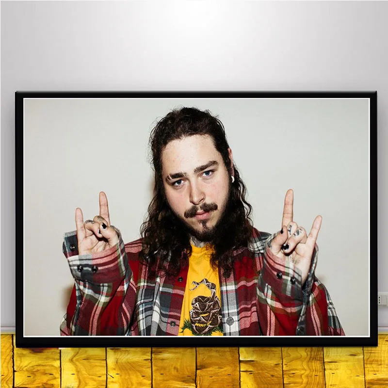 FX399 горячий пост Malone хип хоп рэпер художника музыка ПЕВЕЦ звезда изображение на заказ плакат Искусство Шелковый Холст домашняя, комнатная, настенная Печатный Декор