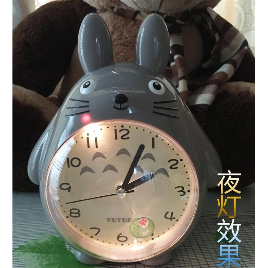 Кварцевые настольные часы Totoro с покемонами светодиодный свет бесшумные рядом