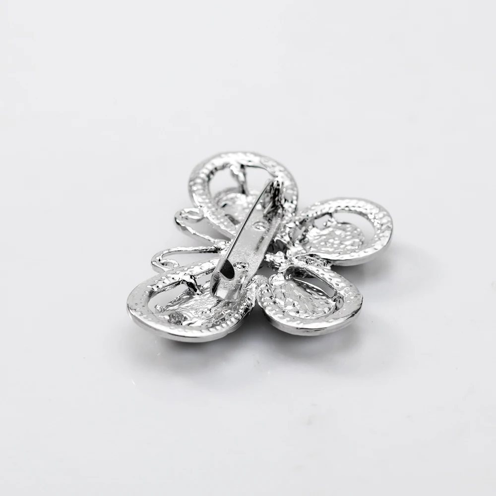 BR0-0292 Wholesale Retail Fashion Elegant Chic Alloy Shell Rhinestone Butterfly Brooch | Украшения и аксессуары
