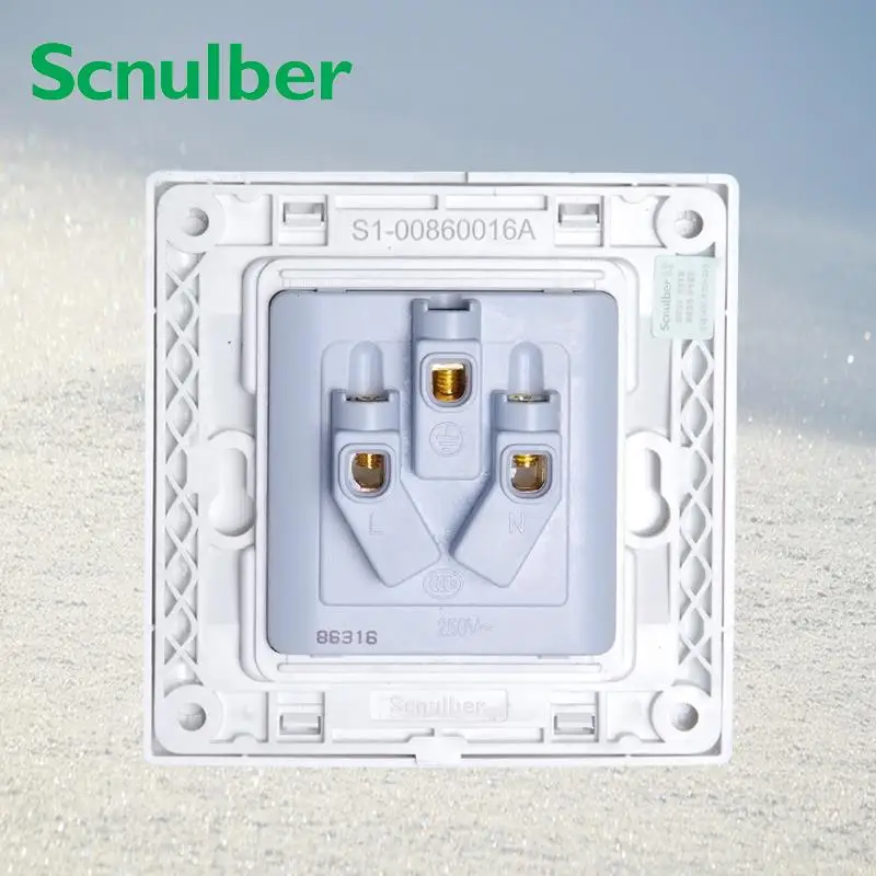white single three 3 pins 3p 250v 10A wall switch socket outlet | Обустройство дома
