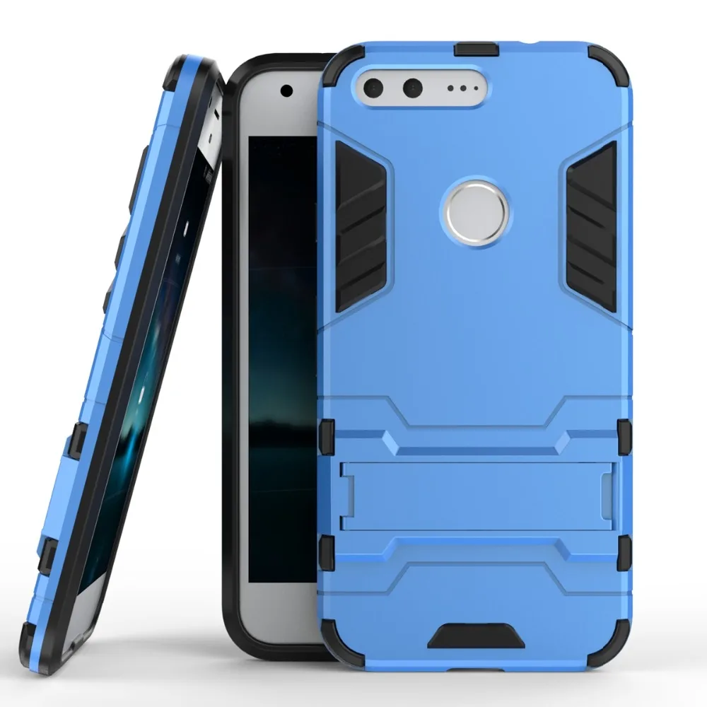 New Rugged Armor Case for Google Pixel XL Tough Shockproof Shield Armour with Bracket Kickstand fundas | Мобильные телефоны и