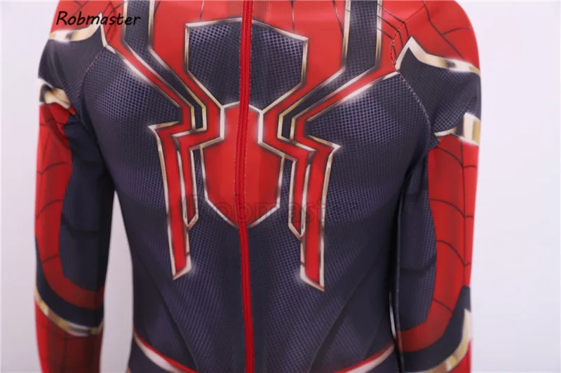 Newest Iron Spiderman Cosplay Costume Avengers Spider Zentai for Kids Boys Halloween Superhero Spiderman Bodysuit Suit Jumpsuit