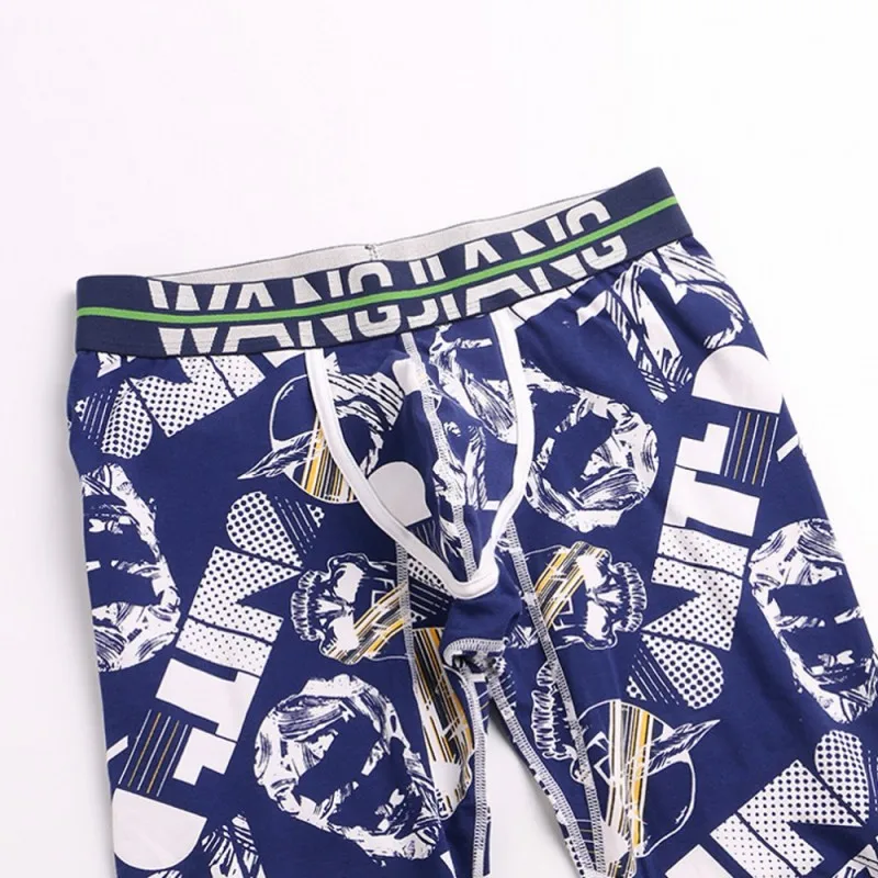 Men Long Johns Warm Pants Thin Slim Solid Low Waist Fashion Print Breathable Gay Sexy Underwear Male Tight Legging Bottoms