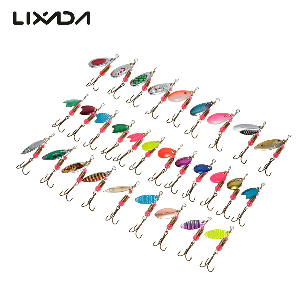 Lixada 30 шт. блестящие металлические рыболовные приманки блёстки оболочка Спиннер