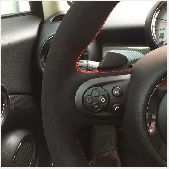 Черные сапоги из натуральной кожи ручной работы рулевого колеса автомобиля