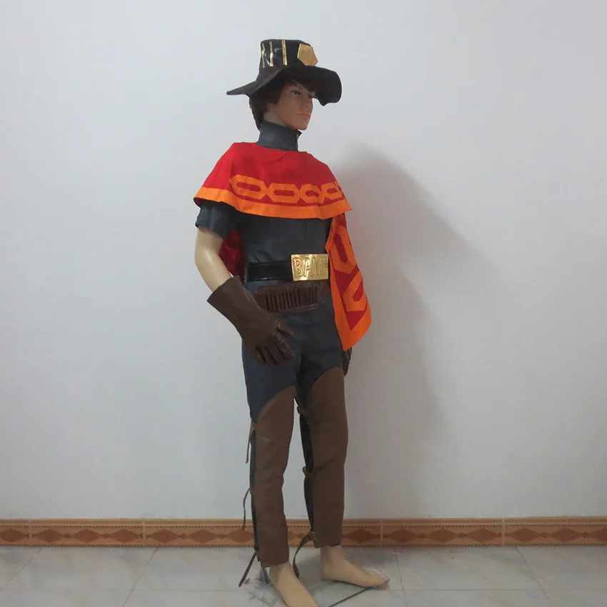 OW Jesse McCree костюм для косплея одежда игры супергероя взрослых мужчин на Хэллоуин
