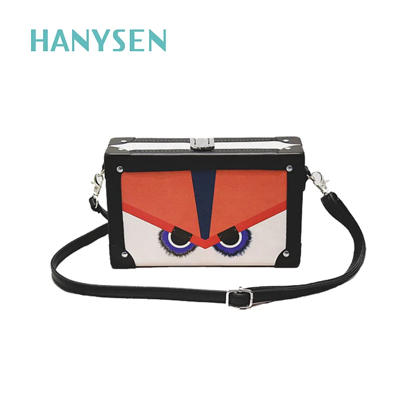 Новинка 2017 года женские винтажные кожаные мини-сумка мультфильм смешной Crossbody