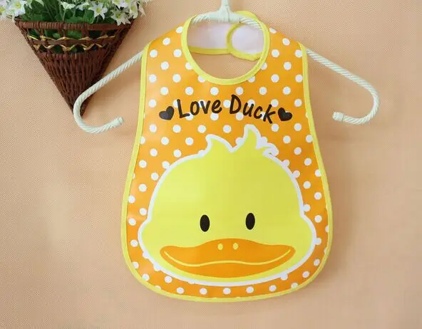 duck 10 шт./лот водонепроницаемые детские нагрудники слон мультфильм дети нагрудники брендовая одежда полотенца детские аксессуары - Цвет: duck